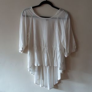 French Connection High-Low Sheer Top